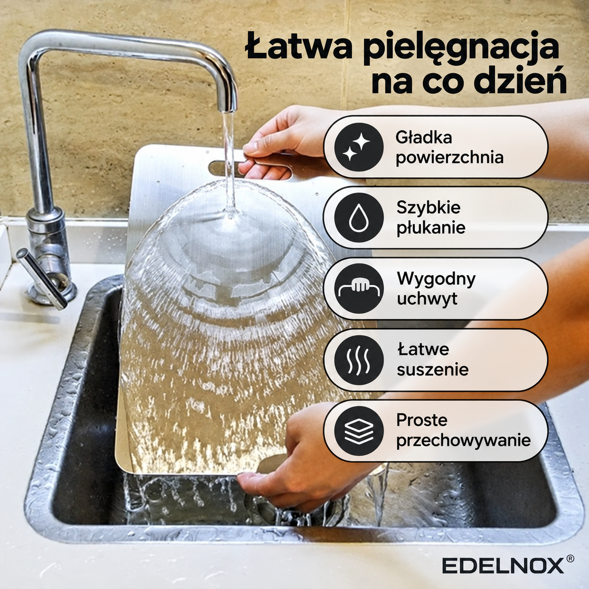 Deska Edelnox — szczegóły i pielęgnacja