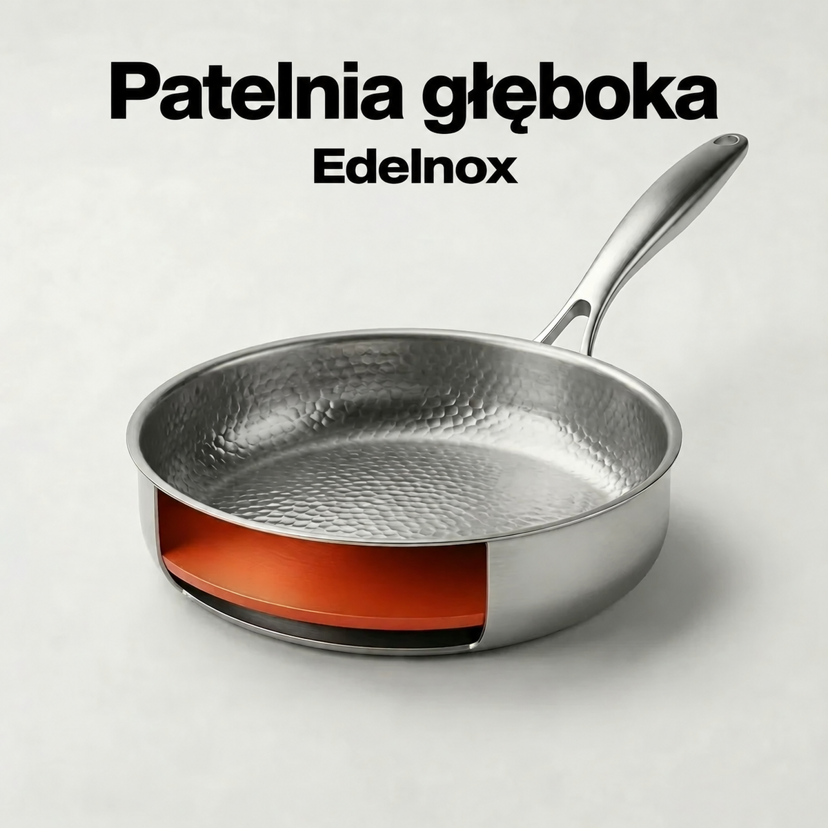 Edelnox — głęboka patelnia tytanowa